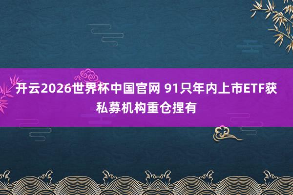 开云2026世界杯中国官网 91只年内上市ETF获私募机构重仓捏有