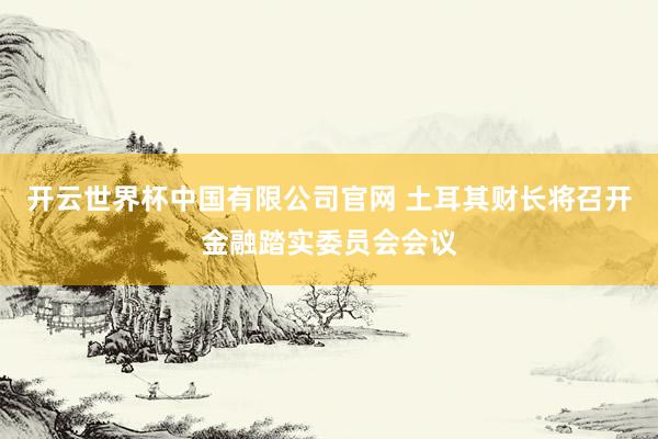开云世界杯中国有限公司官网 土耳其财长将召开金融踏实委员会会议