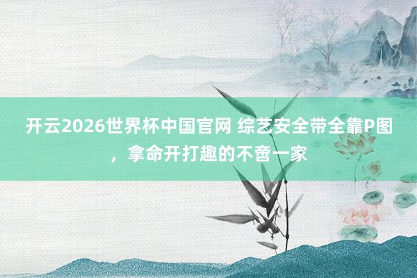 开云2026世界杯中国官网 综艺安全带全靠P图,拿命开打趣的不啻一家