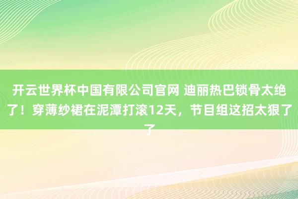 开云世界杯中国有限公司官网 迪丽热巴锁骨太绝了!穿薄纱裙在泥潭打滚12天,节目组这招太狠了